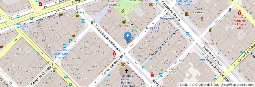 Mapa de ubicacion de Enrique Tomas en 스페인, Catalunya, Barcelona, Barcelonès, 바르셀로나.
