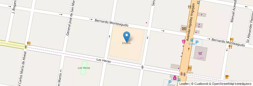 Mapa de ubicacion de Ensam en Arjantin, Buenos Aires, Partido De Lomas De Zamora, Lomas De Zamora, Banfield.