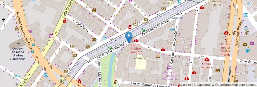 Mapa de ubicacion de Enseñalia en إسبانيا, أرغون, سرقسطة, Zaragoza, سرقسطة.