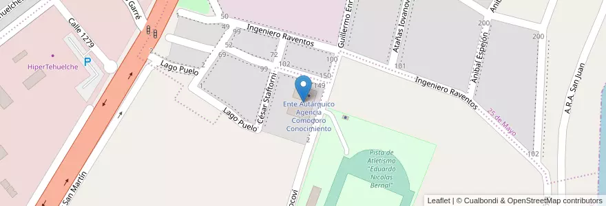Mapa de ubicacion de Ente Autárquico Agencia Comodoro Conocimiento en Аргентина, Чубут, Departamento Escalante, Comodoro Rivadavia.