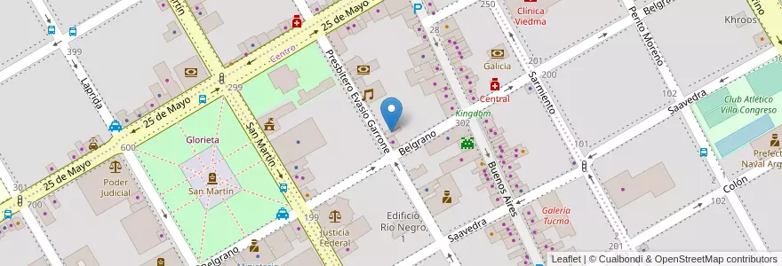 Mapa de ubicacion de Ente Nacional de Comunicaciones (ENACOM) en 아르헨티나, 리오네그로주, Departamento Adolfo Alsina, Viedma, Viedma.