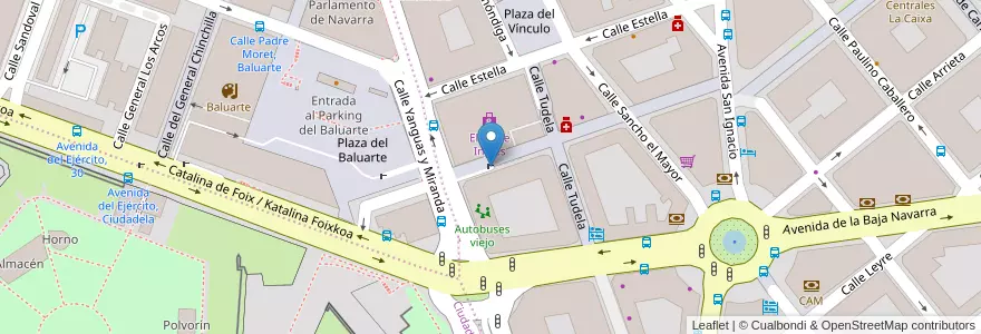 Mapa de ubicacion de Entrada al Parking de El Corte Inglés en Spanje, Navarra - Nafarroa, Navarra - Nafarroa, Pamplona/Iruña.