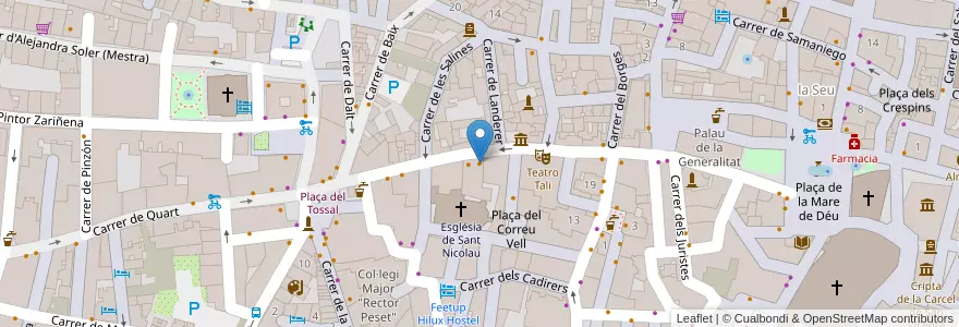 Mapa de ubicacion de Entretorres en スペイン, バレンシア州, València / Valencia, Comarca De València, València.