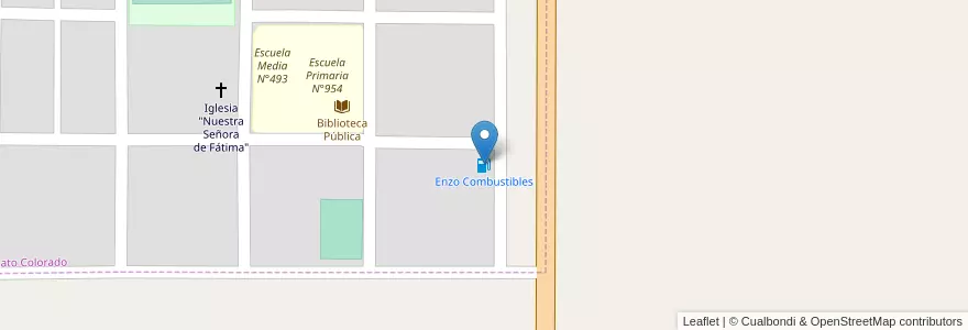 Mapa de ubicacion de Enzo Combustibles en 아르헨티나, Santa Fe, Municipio De Gato Colorado, Gato Colorado.