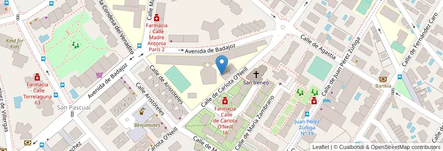 Mapa de ubicacion de E.O.I. de Madrid-Ciudad Lineal en Sepanyol, Comunidad De Madrid, Comunidad De Madrid, Área Metropolitana De Madrid Y Corredor Del Henares, Madrid.