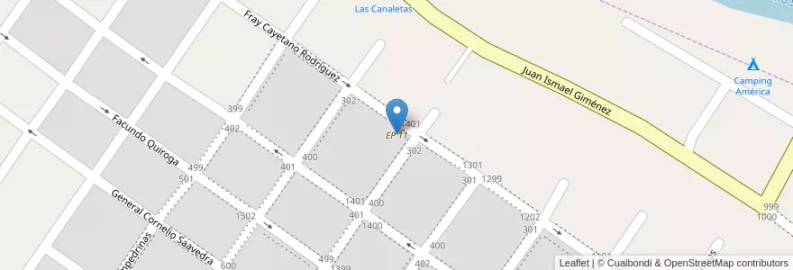 Mapa de ubicacion de EP 11 en آرژانتین, استان بوئنوس آیرس, Partido De San Pedro.