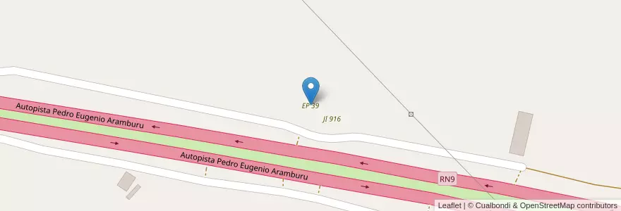 Mapa de ubicacion de EP 39 en アルゼンチン, ブエノスアイレス州, Partido De San Pedro.