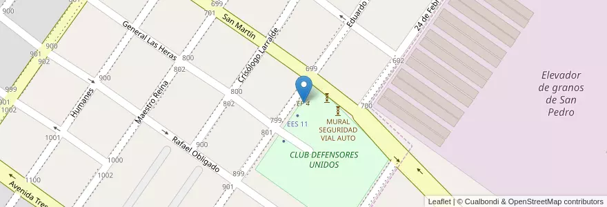 Mapa de ubicacion de EP 4 en Argentina, Buenos Aires, Partido De San Pedro, San Pedro.