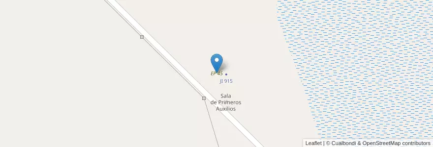 Mapa de ubicacion de EP 45 en الأرجنتين, بوينس آيرس, Partido De San Pedro.
