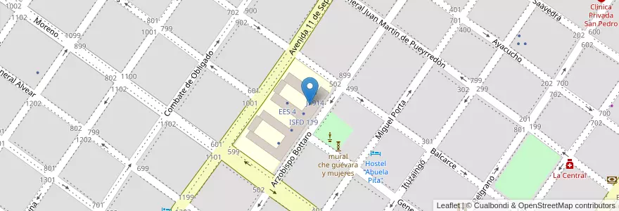 Mapa de ubicacion de EP 46 en Argentinië, Buenos Aires, Partido De San Pedro, San Pedro.