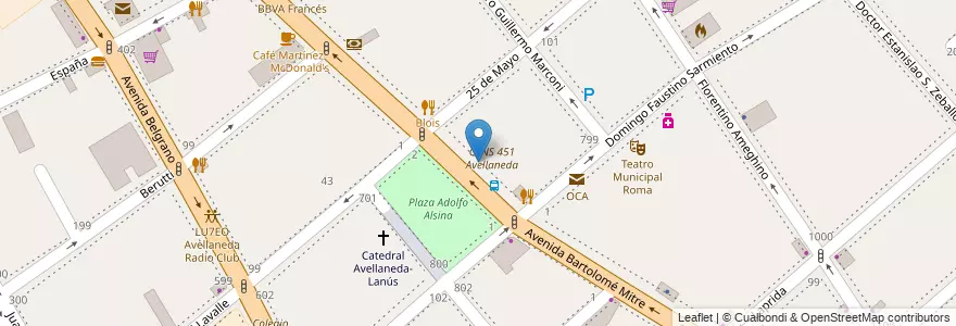 Mapa de ubicacion de EP N° 1 Nicolas Avellaneda en Argentine, Province De Buenos Aires, Partido De Avellaneda, Avellaneda.