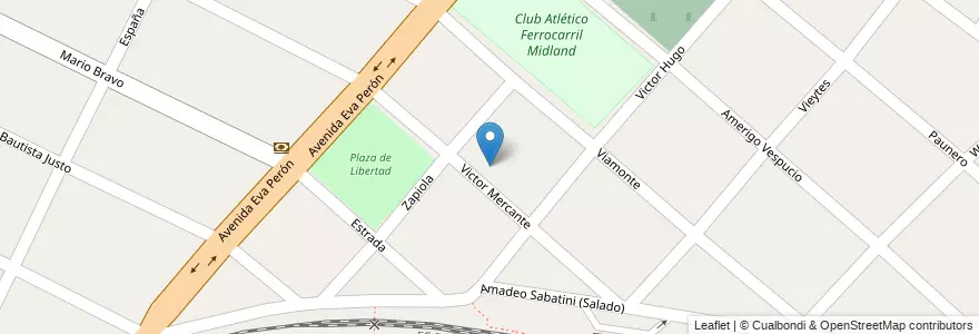 Mapa de ubicacion de EP N° 6 en Arjantin, Buenos Aires, Partido De Merlo, Libertad.