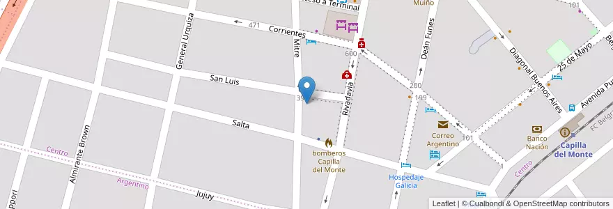 Mapa de ubicacion de EPEC en アルゼンチン, コルドバ州, Departamento Punilla, Pedanía Dolores, Municipio De Capilla Del Monte, Capilla Del Monte.