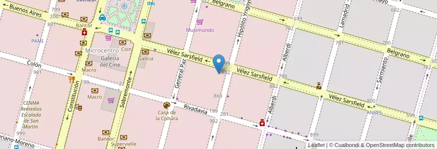 Mapa de ubicacion de EPEC en アルゼンチン, コルドバ州, Departamento Río Cuarto, Pedanía Río Cuarto, Municipio De Río Cuarto, Río Cuarto.