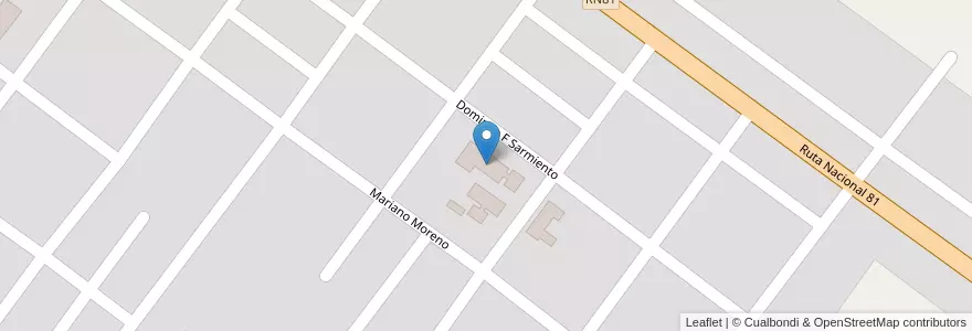 Mapa de ubicacion de EPEP 452 Milagro Vazquez De Pelosi en 阿根廷, Formosa, Departamento Patiño, Municipio De Comandante Fontana.