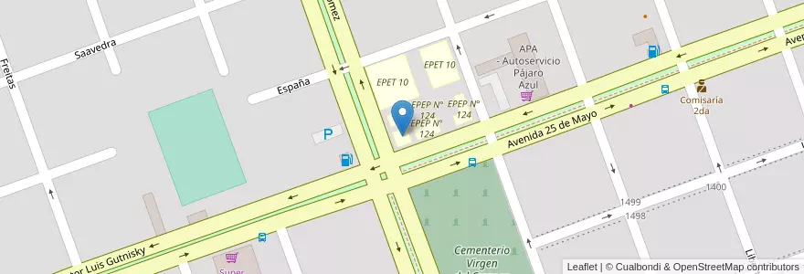 Mapa de ubicacion de EPEP N° 124 en アルゼンチン, フォルモサ州, Departamento Formosa, Municipio De Formosa, Formosa.