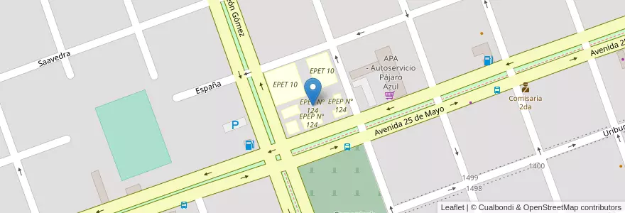 Mapa de ubicacion de EPEP N° 124 en Argentinië, Formosa, Departamento Formosa, Municipio De Formosa, Formosa.