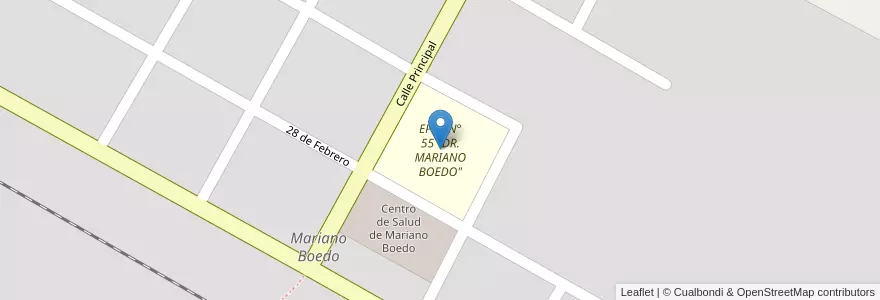 Mapa de ubicacion de EPEP N° 55 "DR. MARIANO BOEDO" en アルゼンチン, フォルモサ州, Departamento Formosa, Municipio De Mariano Boedo, Mariano Boedo.