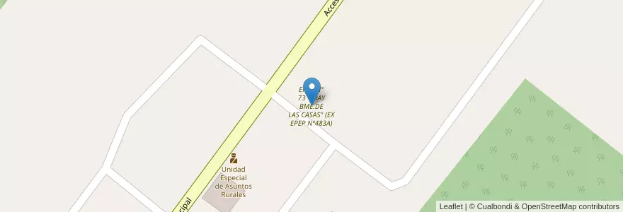 Mapa de ubicacion de EPEP N° 73 "FRAY BME.DE LAS CASAS" (EX EPEP Nº483A) en アルゼンチン, フォルモサ州, Departamento Patiño, Municipio De Bartolomé De Las Casas.