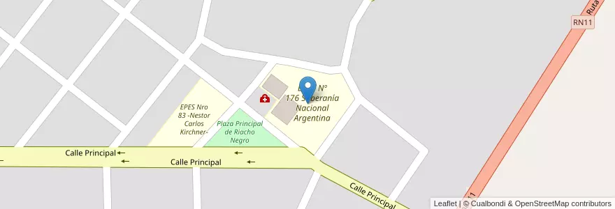 Mapa de ubicacion de EPEP Nº 176 Soberanía Nacional Argentina en 아르헨티나, Formosa, Departamento Pilcomayo, Municipio De Riacho Negro.