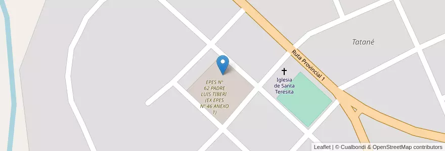 Mapa de ubicacion de Epep Nº 182 Juana Pabla Manso De Noronha en 阿根廷, Formosa, Departamento Laishi, Municipio De Tatané.