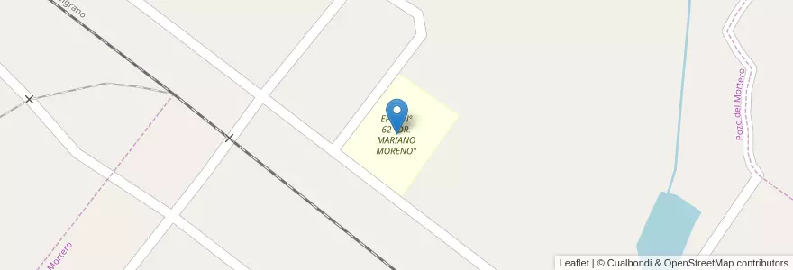 Mapa de ubicacion de EPEP Nº 62 "DR. MARIANO MORENO" en アルゼンチン, フォルモサ州, Departamento Bermejo, Municipio De Pozo Del Mortero, Pozo Del Mortero.