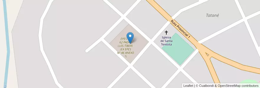Mapa de ubicacion de EPEP Nº182 "JUANA PABLA MANSO DE NORONHA" en Argentine, Formosa, Departamento Laishi, Municipio De Tatané.