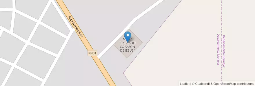 Mapa de ubicacion de EPEP Nº482 "SAGRADO CORAZON DE JESUS" en Argentinien, Formosa, Departamento Bermejo, Ingeniero Juárez.