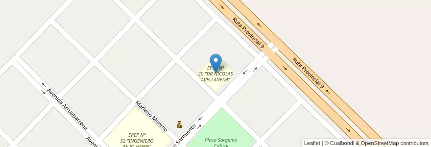 Mapa de ubicacion de EPES Nº 20 "DR.NICOLAS AVELLANEDA" en Argentine, Formosa, Departamento Laishi, Municipio De Villa Escolar.