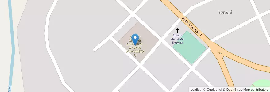 Mapa de ubicacion de EPES Nº 62 PADRE LUIS TIBERI  (EX EPES Nº 46 ANEXO 1) en 阿根廷, Formosa, Departamento Laishi, Municipio De Tatané.