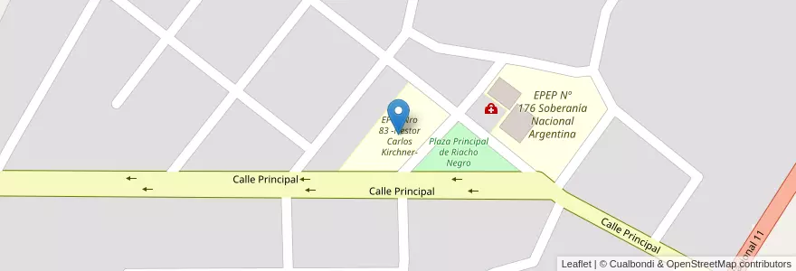 Mapa de ubicacion de EPES Nro 83 -Nestor Carlos Kirchner- en Argentine, Formosa, Departamento Pilcomayo, Municipio De Riacho Negro.