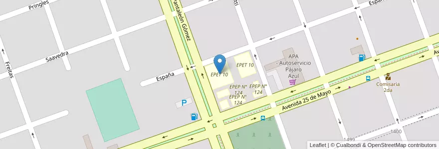 Mapa de ubicacion de EPET 10 en Argentine, Formosa, Departamento Formosa, Municipio De Formosa, Formosa.