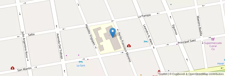 Mapa de ubicacion de E.P.E.T. No.1 - Margarita Salinas de Paez en 아르헨티나, 칠레, 네우켄주, Departamento Confluencia, Municipio De Cutral Có, Cutral Có.