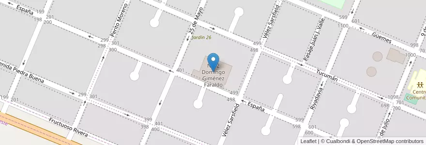 Mapa de ubicacion de E.P.P. N°52 Domingo Giménez Faraldo en الأرجنتين, تشيلي, محافظة سانتا كروز, Pico Truncado, Deseado, Pico Truncado, Zona Central.