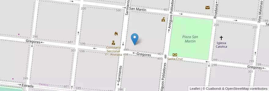 Mapa de ubicacion de E.P.P.N.º 84 en الأرجنتين, تشيلي, محافظة سانتا كروز, Las Heras, Deseado, Las Heras.
