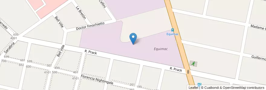 Mapa de ubicacion de Equimac en Argentine, Province De Buenos Aires, Partido De Hurlingham, Villa Tesei.