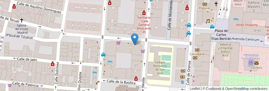Mapa de ubicacion de Equipo General Moncloa-Chamberí en إسبانيا, منطقة مدريد, منطقة مدريد, Área Metropolitana De Madrid Y Corredor Del Henares, مدريد.