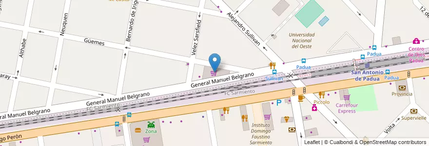 Mapa de ubicacion de Era Market en アルゼンチン, ブエノスアイレス州, Partido De Merlo, San Antonio De Padua.