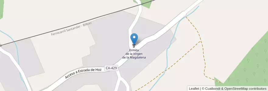 Mapa de ubicacion de Ermita de la Virgen de la Magdalena en Spanje, Cantabria, Cantabria, Trasmiera, Ribamontán Al Monte.
