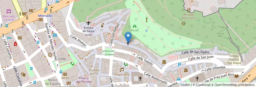 Mapa de ubicacion de ermita de San Roque en Espanha, Comunidade Valenciana, Alacant / Alicante, L'Alacantí, Alacant / Alicante.