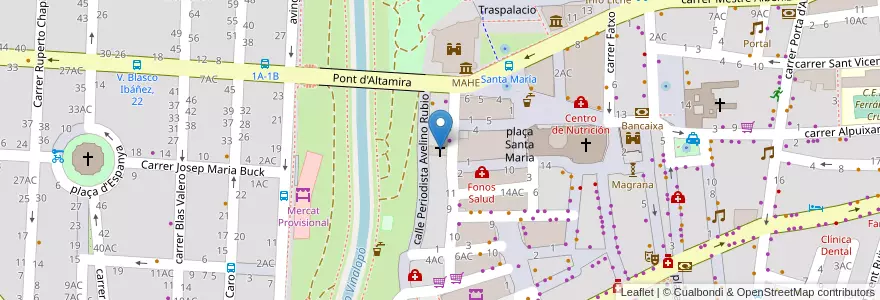 Mapa de ubicacion de Ermita de Sant Sebastià en Sepanyol, Comunitat Valenciana, Alacant / Alicante, El Baix Vinalopó, Elx / Elche.
