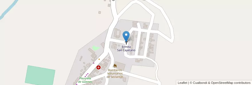 Mapa de ubicacion de Ermita San Cayetano en アルゼンチン, サルタ州, Molinos, Municipio De Seclantás.