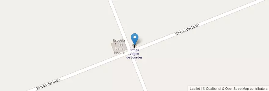 Mapa de ubicacion de Ermita Virgen de Lourdes en Argentinien, Mendoza, Departamento San Rafael, Distrito Real Del Padre.