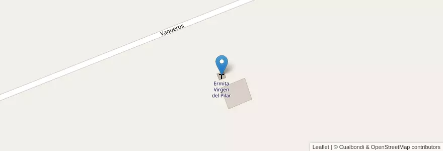 Mapa de ubicacion de Ermita Virgen del Pilar en アルゼンチン, メンドーサ州, Departamento San Rafael, Distrito Real Del Padre.