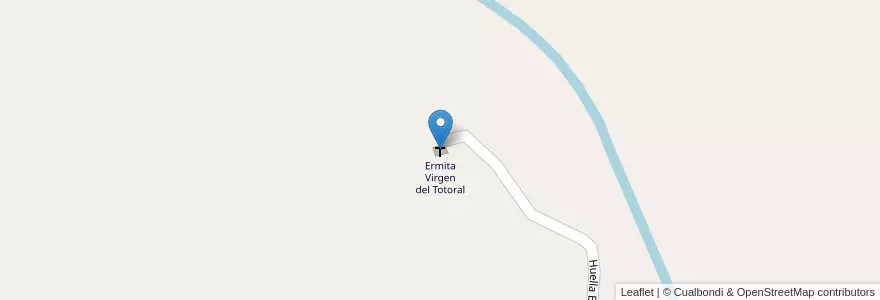 Mapa de ubicacion de Ermita Virgen del Totoral en 阿根廷, 智利, Mendoza, Departamento San Rafael, Distrito Real Del Padre.