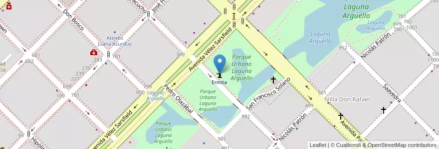 Mapa de ubicacion de Ermita en Arjantin, Chaco, Departamento San Fernando, Resistencia, Resistencia.