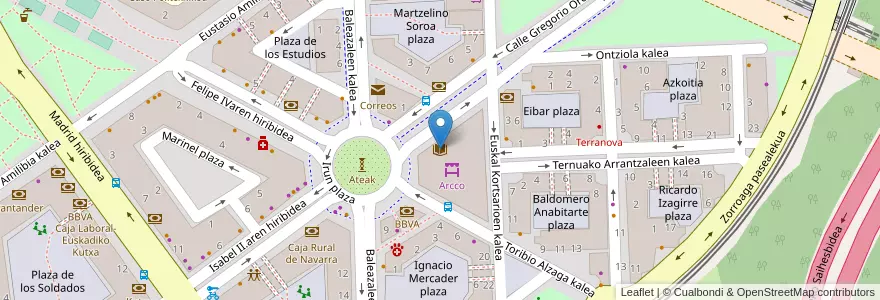 Mapa de ubicacion de Ernest Lluch en Espanha, Comunidade Autónoma Do País Basco, Gipuzkoa, Donostialdea, Donostia/San Sebastián.
