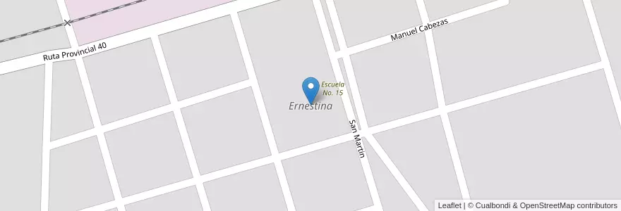 Mapa de ubicacion de Ernestina en Argentina, Buenos Aires, Partido De Veinticinco De Mayo, Ernestina.