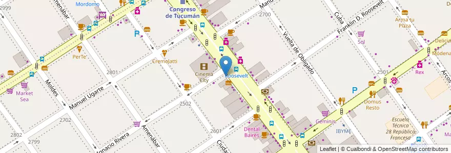 Mapa de ubicacion de Eros, Belgrano en アルゼンチン, Ciudad Autónoma De Buenos Aires, ブエノスアイレス, Comuna 13.