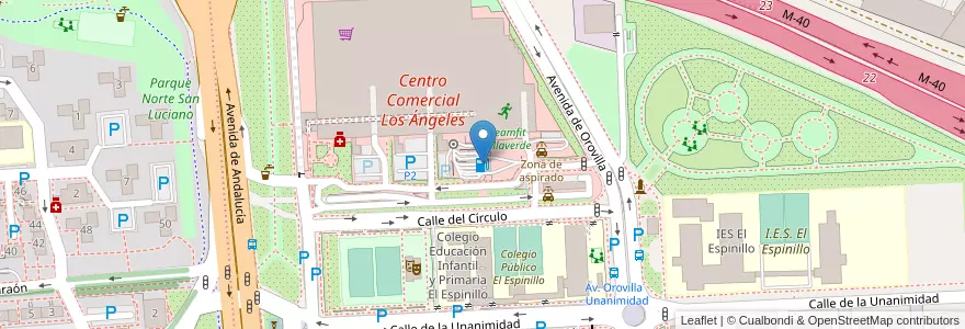 Mapa de ubicacion de E.S. Carrefour Los Ángeles en إسبانيا, منطقة مدريد, منطقة مدريد, Área Metropolitana De Madrid Y Corredor Del Henares, مدريد.